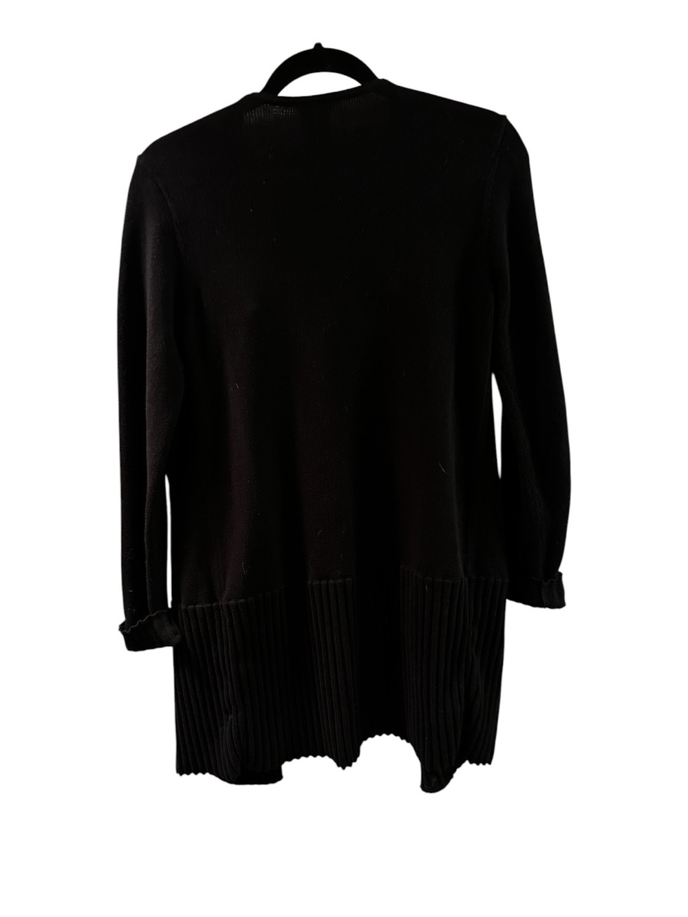 Cabi Offhand Black Open-Front Women's Sweater Cardigan - Picture 2 of 5